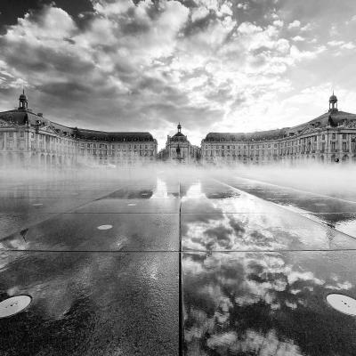 Tableau sur toile miroir place de la bourse Bordeaux 45x45 cm