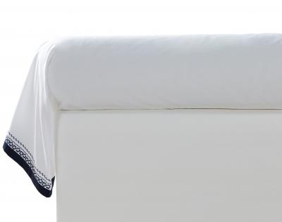 Taie de traversin CUPTEA bleu marine en percale de coton
