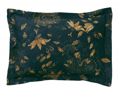 Taie d'oreiller JARDIN EXTRAORDINAIRE bleu en coton