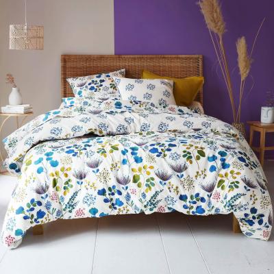 Taie d'oreiller 63x63 bleue en coton