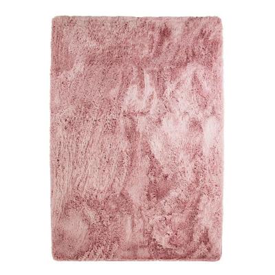 Tapis lavable &agrave; base fine et souple extra doux rose 225x340