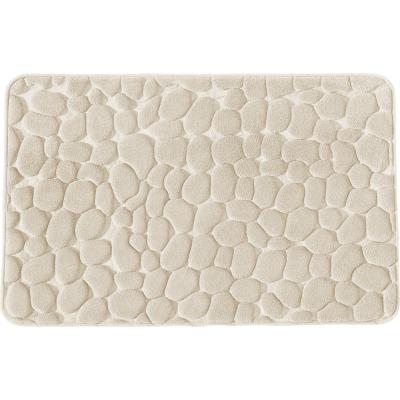 LEVASSEUR Tapis de Bain Mousse &agrave; m&eacute;moire de Forme Ecru 50x80cm
