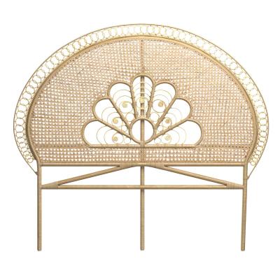 T&ecirc;te de lit 140 cm en rotin naturel - Gabriella - Beige