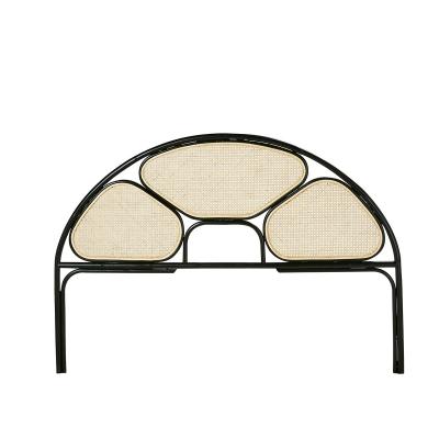 AVA T&ecirc;te de lit en cannage et rotin noir 160 cm