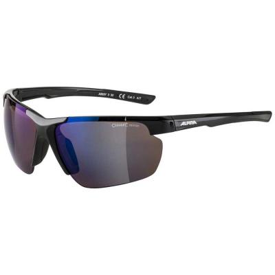 Alpina Defey Hr Mirrored Polarized Sunglasses Noir Blue Mirror/CAT3