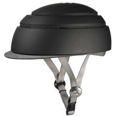 Casque de v&eacute;lo pliable Closca Fuga Taille S Noir avec visi&egrave;re