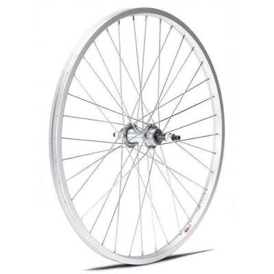 Roue VTT arri&egrave;re &agrave; visser en aluminium Gurpil - argent&eacute; - 24