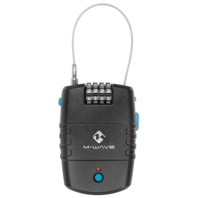 LOCKNROL C&acirc;ble antivol noir avec alarme fermeture &agrave; combinaison