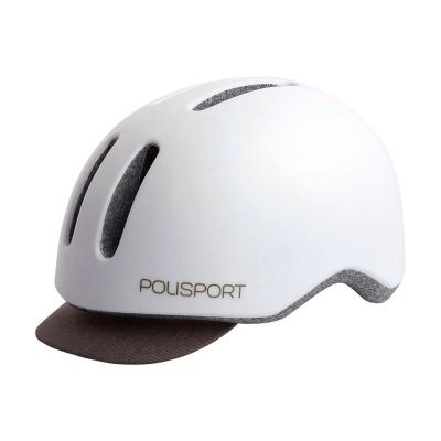 Casque Polisport Commuter avec LED int&eacute;gr&eacute; blanc- 54/58cm