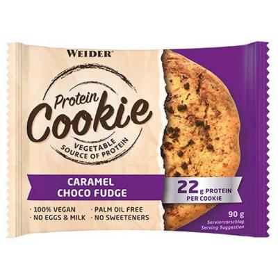Cookie Prot&eacute;in&eacute; Caramel Chocolat 100% Vegan 90g - WEIDER