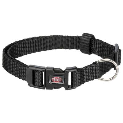 Collier en nylon Nouveau Premium Noir 22-35cm x 10mm Trixie