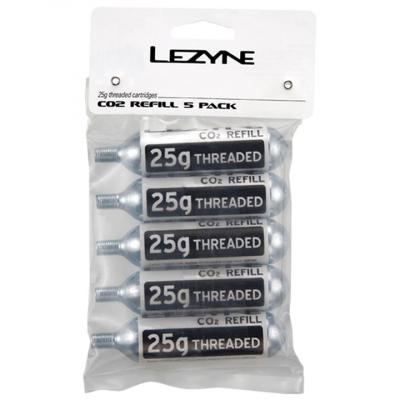 Lot de 5 Cartouches avec Filetage LEZYNE Co2, 25 g