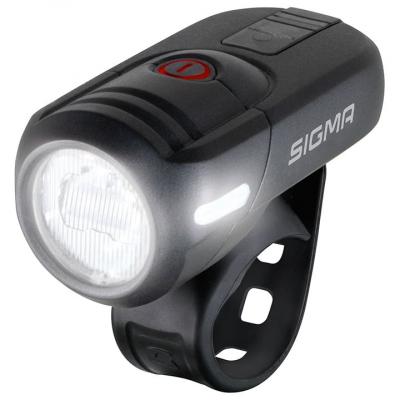 Phare de v&eacute;lo aura 45 led &agrave; batterie noir Q077142 - Sigma