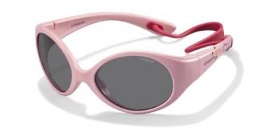 Lunettes de soleil Polaroid Pld 8010/s col. nm9/y2 Enfants Ronds Rose
