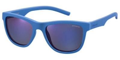 Lunettes de soleil Polaroid Pld 8018/s col. zdi/jy Enfants Carr&eacute; Bleu