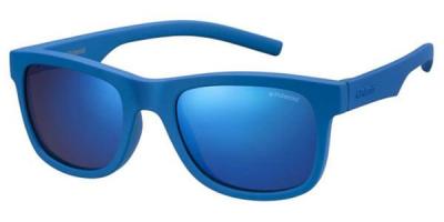 Lunettes de soleil Polaroid Pld 8020/s col. zdi/jy Enfants Carr&eacute; Bleu