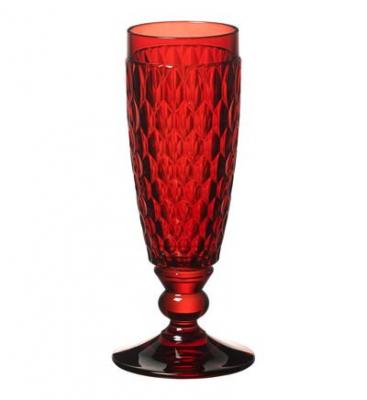 Villeroy & Boch Boston Color&eacute; Verre &agrave; Champagne, 145 ml, Rouge