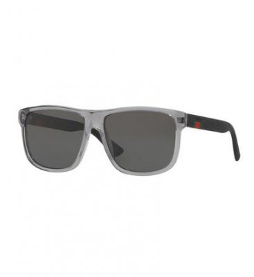 Gucci GG0010S 004 Montures de Lunettes, Gris (Grey/Grey), 58 Homme