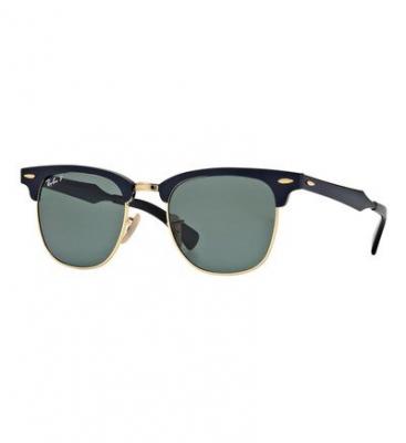 Ray-ban clubmaster aluminium noir/arista gris polaris&eacute; - small-medium