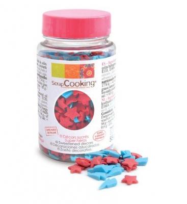 Scrapcooking Pot de D&eacute;cors Sucr&eacute;s Super H&eacute;ros 55 g - Lot de 4