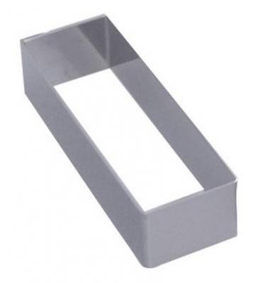 DeBuyer - Cercle Forme inox - Rectangle angles vifs : Longueur 12 cm