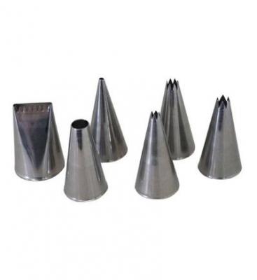 De buyer 2114.00n lot de 6 douilles assorties - inox