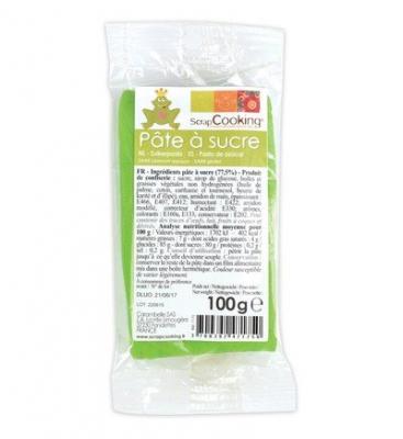 P&acirc;te &agrave; sucre 100 gr - Vert prairie - ScrapCooking - couleur variant