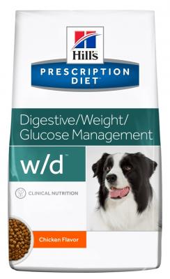Hill's Prescription Diet W/D Diabetes au poulet pour chien 4 kg