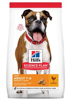Hill's Science Plan Adult 1-6 Light Medium poulet - lot % : 2 x 14 kg