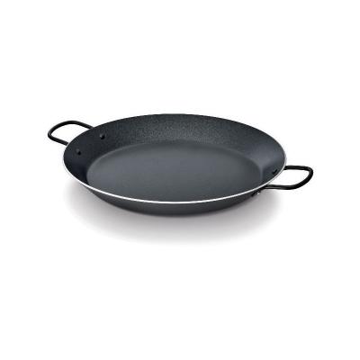 Plat &agrave;&nbsp;paella noir en aluminium D.38 cm tous feux dont induction