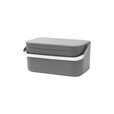 Brabantia - contenant pour d&eacute;chets organiques gris fonc&eacute;