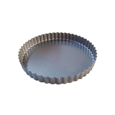 Moule &agrave; tarte acier rev&ecirc;tu D24 x H2.8 cm Multicolore De Buyer