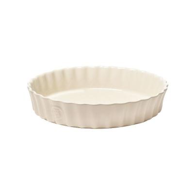 Emile Henry Plat &agrave; Tarte C&eacute;ramique Beige Argile 24 x 24 x 5 cm