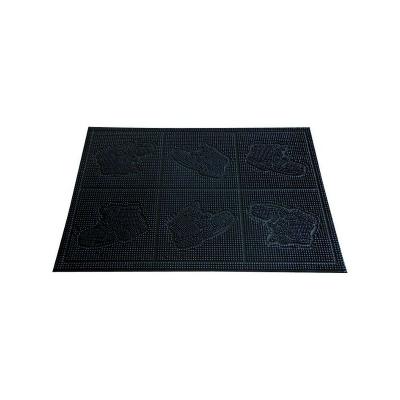 ID Mat Picots Mix Tapis Paillasson, 100% Caoutchouc, Noir, 40 x 60 cm