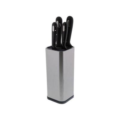 Bloc 4 couteaux inox bross&eacute;