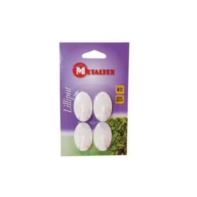Metaltex Ovoid Crochet adh&eacute;sif, Multicolore, Petite, 4&nbsp;pi&egrave;ces
