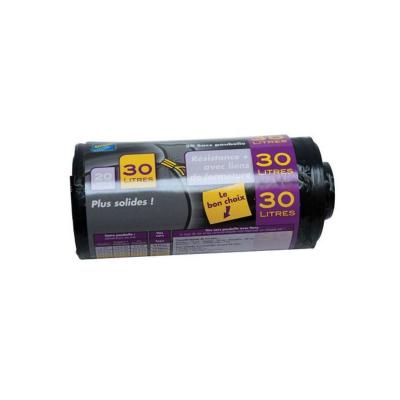 PUBLI EMBAL Lot de 20 Sacs Poubelle NF 30 L renforc&eacute;s Noirs