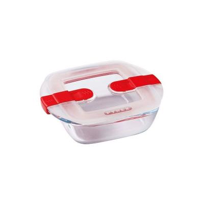 Pyrex - cook&heat - bo&icirc;te carr&eacute;e en verre avec couvercle 14*12 cm