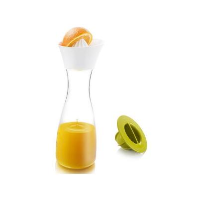 Carafe avec Presse-Agrume Plastique Transparent/Vert 29 cm