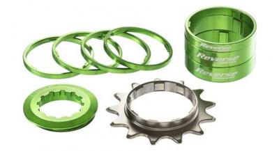 Kit Single Speed avec Pignon 13 Dents REVERSE COMPONENTS Couleur Vert
