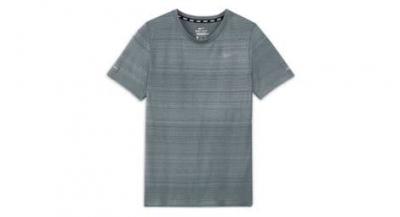 Haut de training Nike Dri-FIT Miler pour Gar&ccedil;on plus &acirc;g&eacute; - Gris