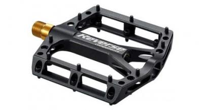 Reverse paire de pedales plates black one titanium noir noir