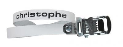 Courroie pour cale pied Zefal Christophe en cuir blanc (paire)