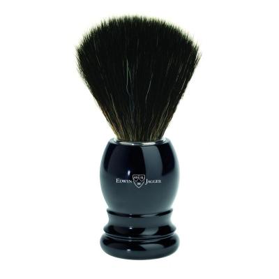 Blaireau avec Manche en Plastique Effet &Eacute;b&egrave;ne et Fibres Synth&eacute;tiques Noires