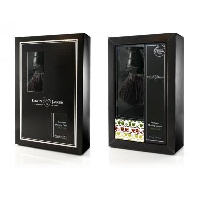 Coffret Rasage - Blaireau Anglais Imitation &Eacute;b&egrave;ne et Cr&egrave;me &agrave; Raser &agrave; L'Aloe Vera
