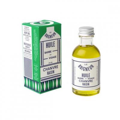 Huile de soin Revitalisante Barbe et Visage 50ml - Chanvre et Raisin
