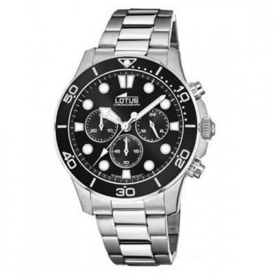 Lotus homme chronographe 18756/3 acier cadran fond noir