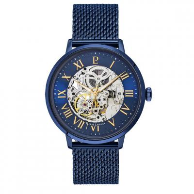 Pierre Lannier Homme 318B468 Milanais PVD bleu 