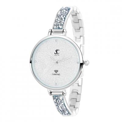 Montre Nola SC Crystal orn&eacute;e de 4 Cristaux scintillants