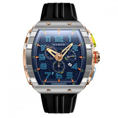 Chronographe Homme Nubeo NB608801 Bracelet s Quartz Magellan Retrograde 